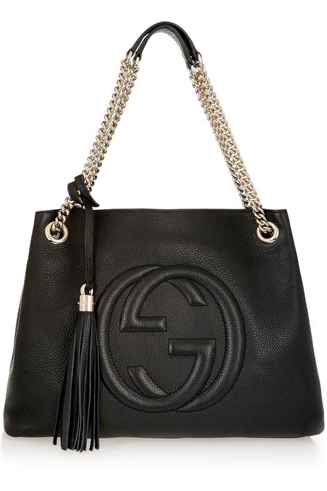 gucci black bag with chain